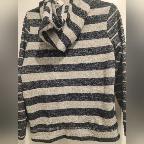 Kids XS4/5 Striped Hoodie Pullover Sweatshirt Casual Comfy Fall Weekend Nautical - Picture 8 of 8